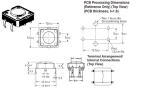 Comutator Tact 4P 12x12 h7.5mm SMD B3F1052