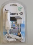 ADAPTATOR ÎNCĂRCĂTOR PORTABIL AUTO CU CABLU IPHONE 4S