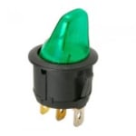 COMUTATOR 3P ON-OFF 6A/250VAC VERDE