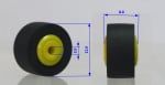 Rolă de prindere 13 x 8 x 2 mm plastic