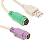 CABLE USB Female 2xPS2 TO USB Male