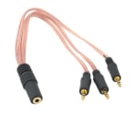 CABLE 3.5mm stereo jack female-3x3.5mm stereo male