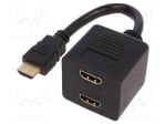 ADAPTER HDMI-2x HDMI FEMALE