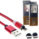 CABLE IPHONE+Micro+C Type MAGNETIC 1.5m