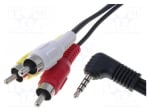 CABLU 3RCA/3.5str-4pin 2.5m