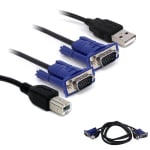 CABLUL Dual Parallel USB Print Line +VGA