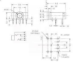 JC-128 ȘASIU mufă stereo de 3,5 mm