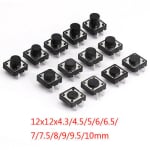 Comutator tact 4P 12x12 h3.5mm SMD