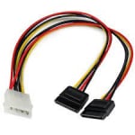 CABLE-268 Molex 4 pini-2 x Sata 15 pini