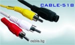 CABLE-518 SVHS-8P la 3RCA