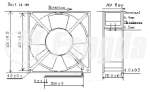 FAN 120x120x25 FD1225A2HBL/Q