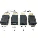 Adapter USB 2.0 type A female to USB mini 5p male