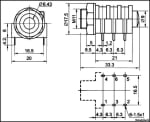 F-89 6.3mm Stereo socket Panel