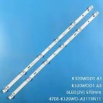 Iluminare de fundal LED 4708-K320WD-A3113 set-2 LED1528