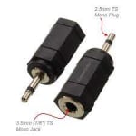 AC-018M Mufă MONO de la 2,5 mm la 3,5 mm