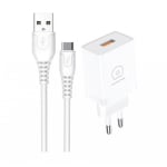 ADAPTATOR T66 USB-A 3.5A+CABLUL TIP-C