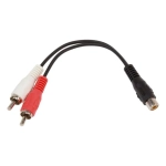 CABLE 2RCA MALE/1RCA FEMALE 1.8M