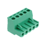Pcb клема  с 4 пина TBW-5-5P/GN