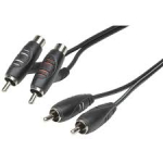 CABLE-464 2 RCA plug to 2 rca plug +2 RCA socket