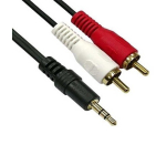 CABLE 2RCA-3.5 STEREO JACK 3m