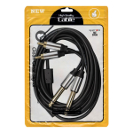 CABLE 2xRCA male mono -2X6.3 mono Jack 3m