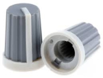 Buton potențiometru Ø16x14mm gaură - 6mm gri