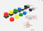 Buton rotund pentru comutator tactil 12x12mm