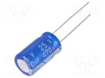 Condensator electric 470MF 25V 105°C cu impedanță scăzută