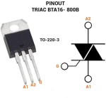 Triac BTA16-800B TO-220