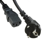 Cablu; mufă CEE 7/7 (E/F) unghiulară, IEC C13 mamă; PVC; 2,5 m