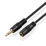 Cablu cu cablu de 3,5 mm. Mufă mono MASCULĂ - 3,5 mm. Mufă mono FEMĂ 1,2 m