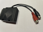 ADAPTOR Mufă/mufă SCART + 2 mufe phono (audio)