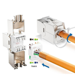 Priză de rețea CAT7 10Gbps RJ45 Keystone JACK fără unelte