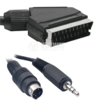 Cablu, SCART tată - SVHS tată + audio 3.5mm tată