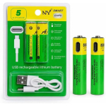 Baterie BP 1.5V AA 3400mWh baterie reîncărcabilă litiu TYPE-C