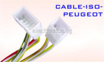 Cablu adaptor ISO la înlocuirea radioului din fabrică cu unul nou pentru PEUGEOT