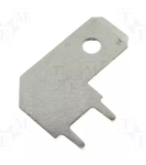 FS1573 Terminal: flat; 6.3mm; 0.8mm; male; THT; brass; tinned; angled 90°