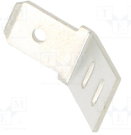38412SBA.95 Terminal: flat; 6.3mm; 0.8mm; male; welding; steel; nickel plated